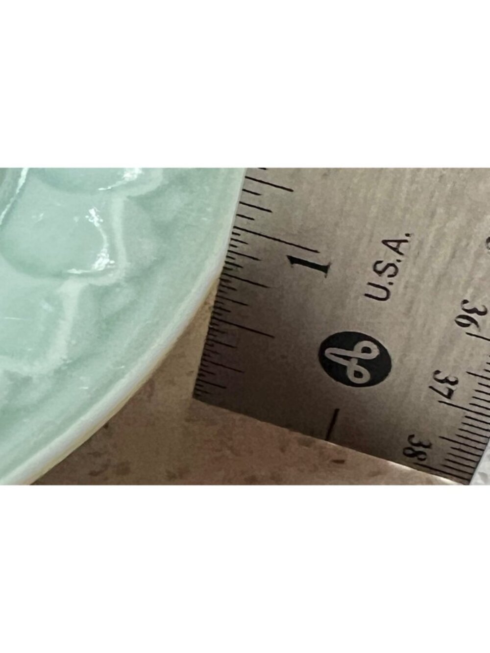 Longquan Celadon Plate 7" D Dessert Bread Double Fish Design VTG Yin Yang - Picture 4 of 4